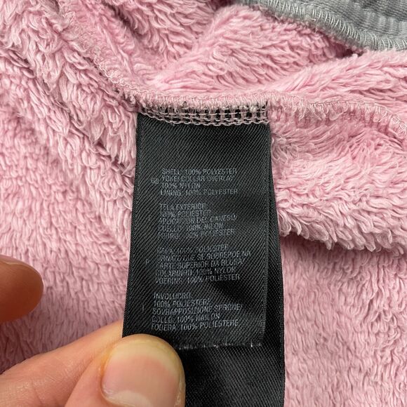The North Face Fleece Jacket Kids Girls Medium Pink Gray Full Zip Outdoor Hiking - Picture 4 of 16